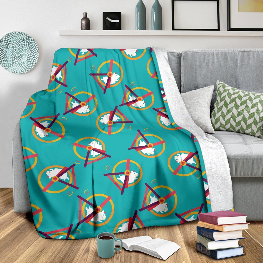 Hamster Pattern Print Blanket-grizzshop