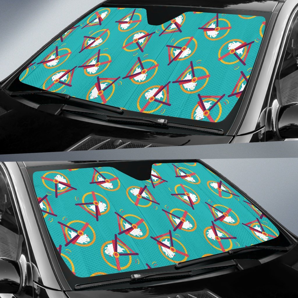 Hamster Pattern Print Car Sun Shade-grizzshop