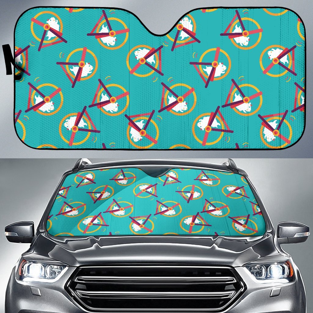 Hamster Pattern Print Car Sun Shade-grizzshop