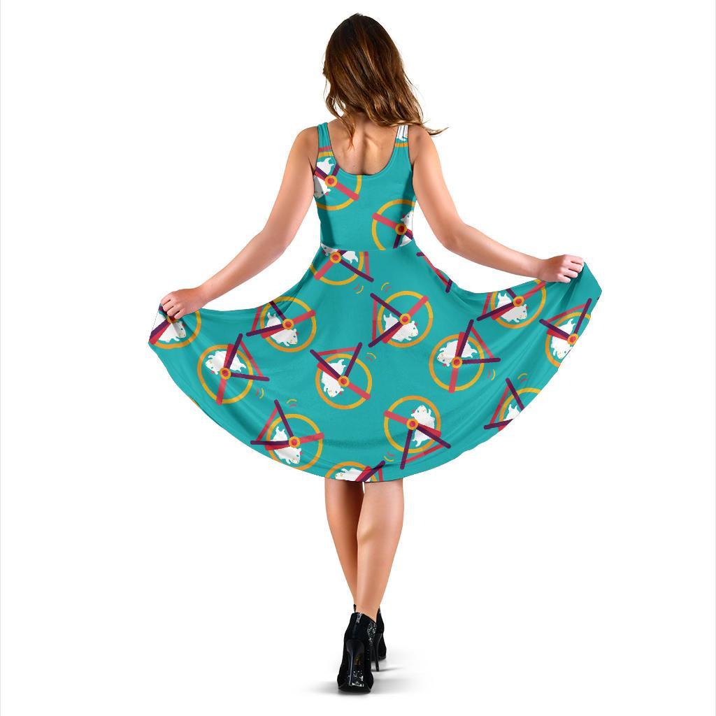 Hamster Pattern Print Dress-grizzshop