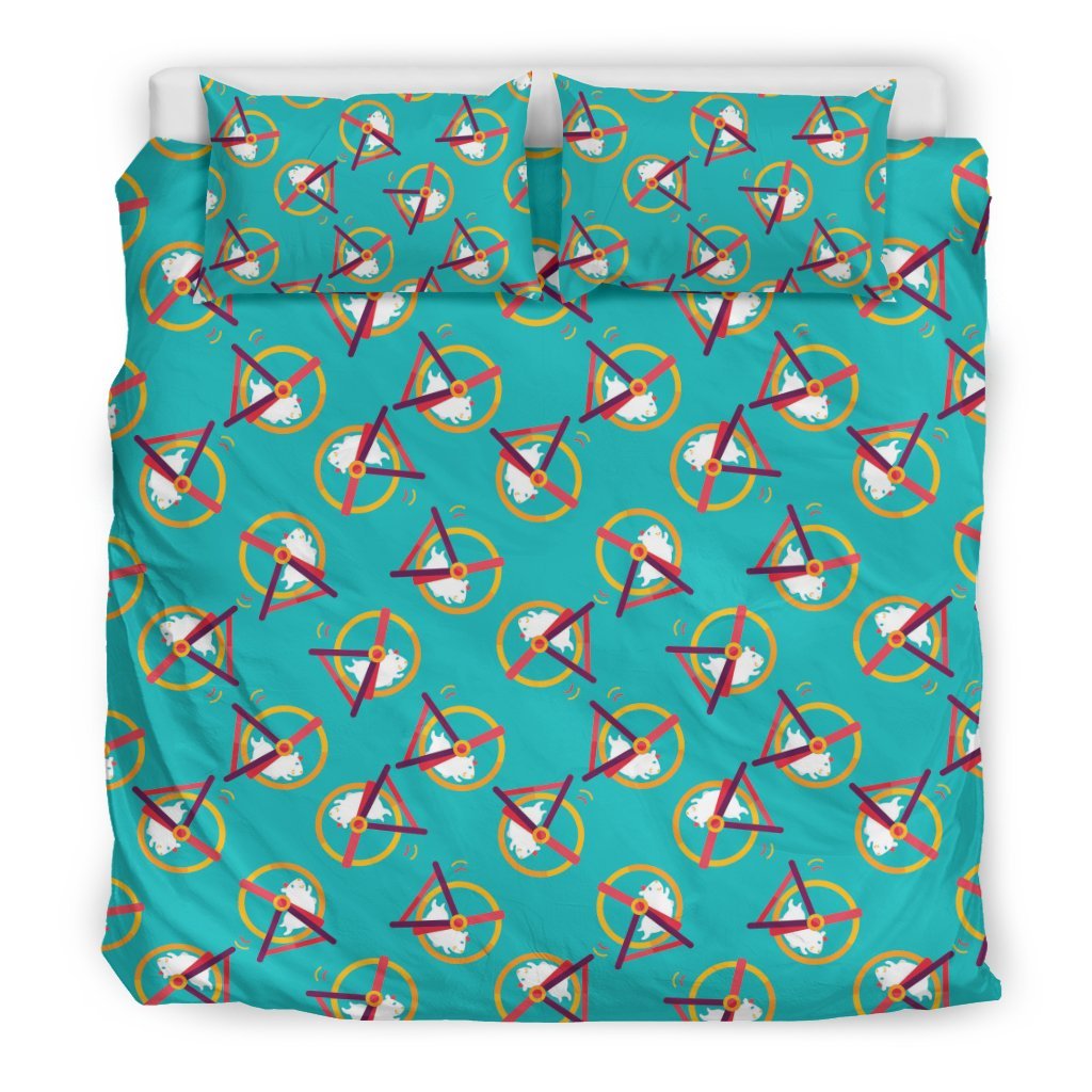 Hamster Pattern Print Duvet Cover Bedding Set-grizzshop