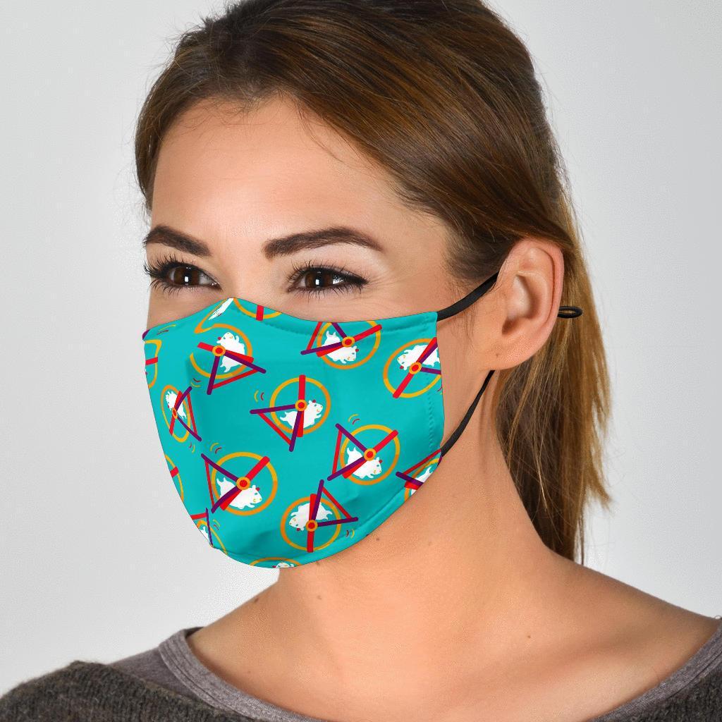 Hamster Pattern Print Face Mask-grizzshop