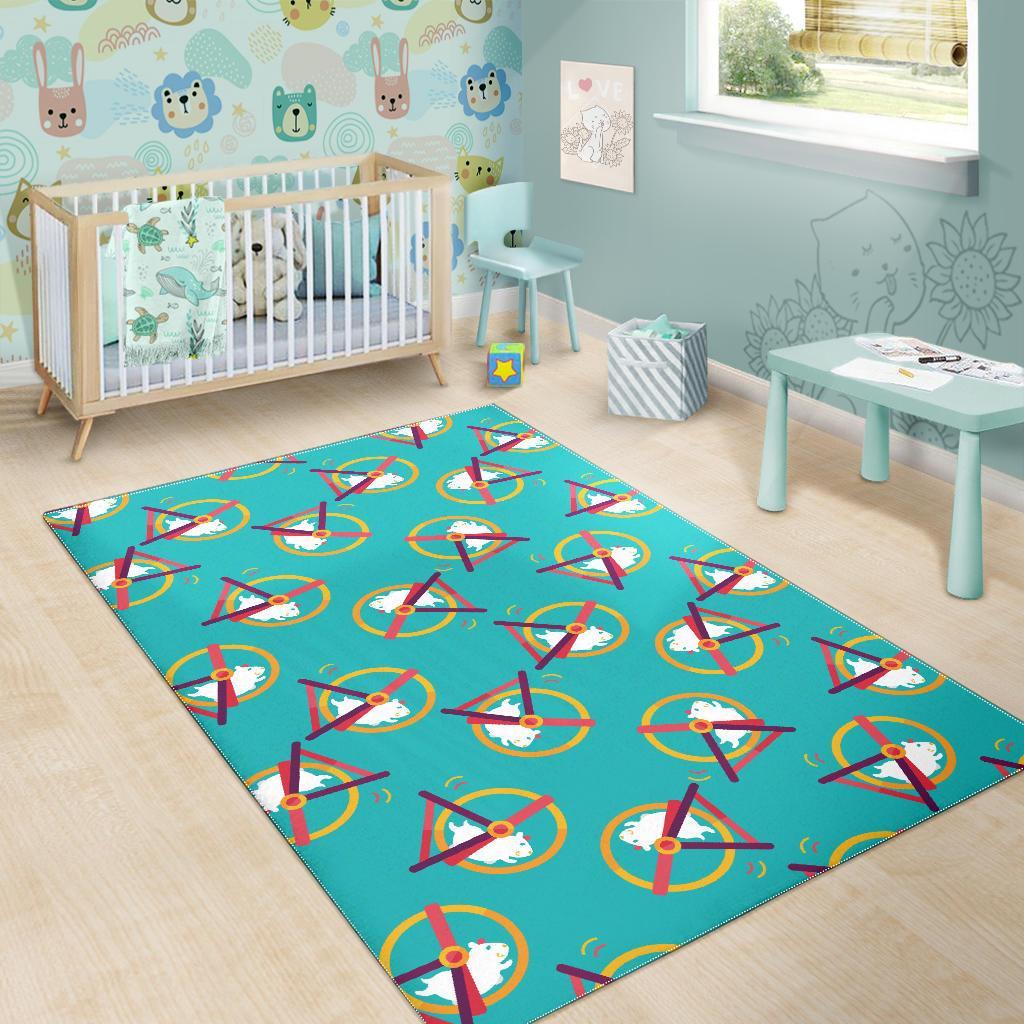 Hamster Pattern Print Floor Mat-grizzshop