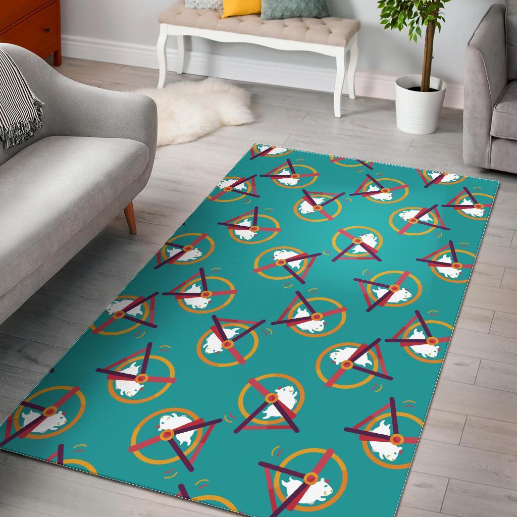 Hamster Pattern Print Floor Mat-grizzshop