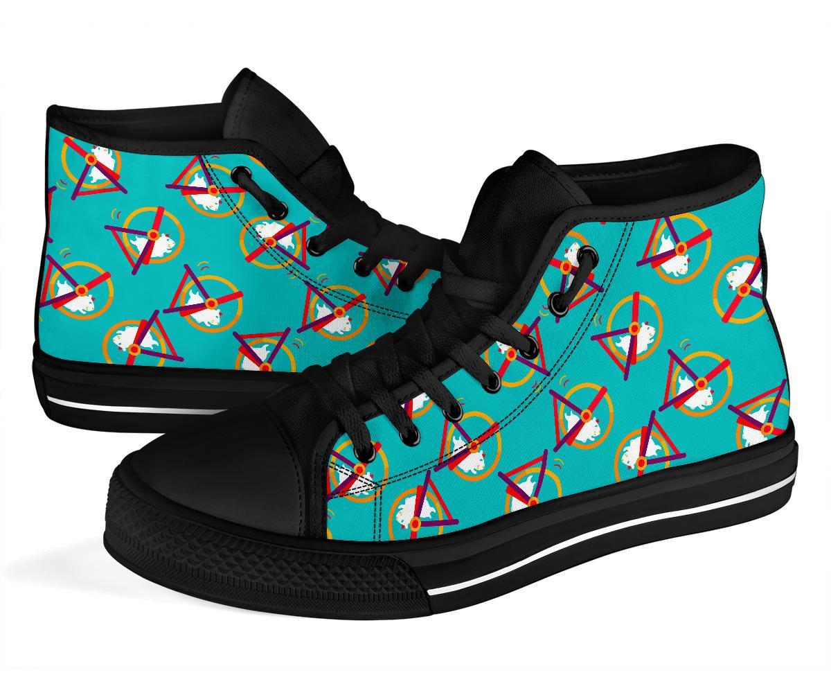 Hamster Pattern Print Men Women's High Top Shoes-grizzshop