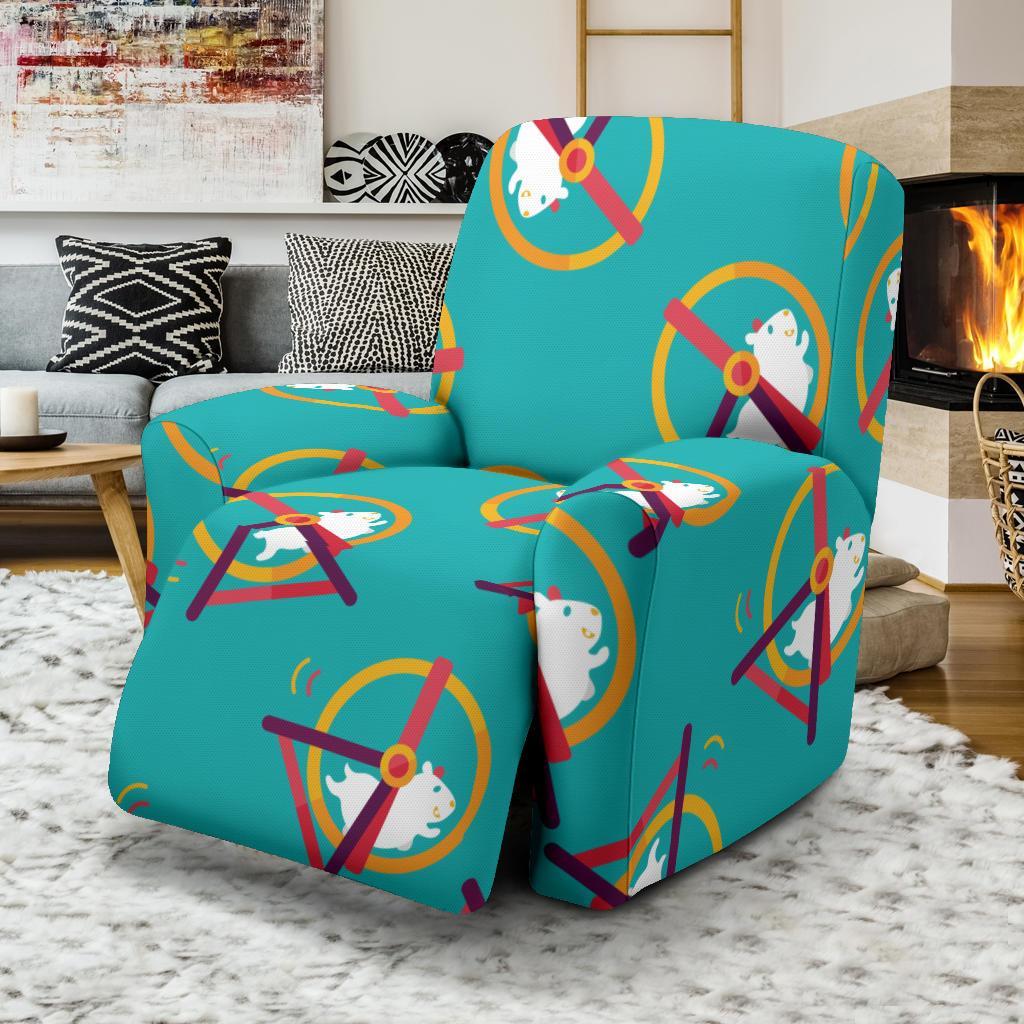 Hamster Pattern Print Recliner Cover-grizzshop