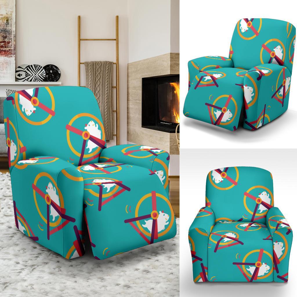 Hamster Pattern Print Recliner Cover-grizzshop