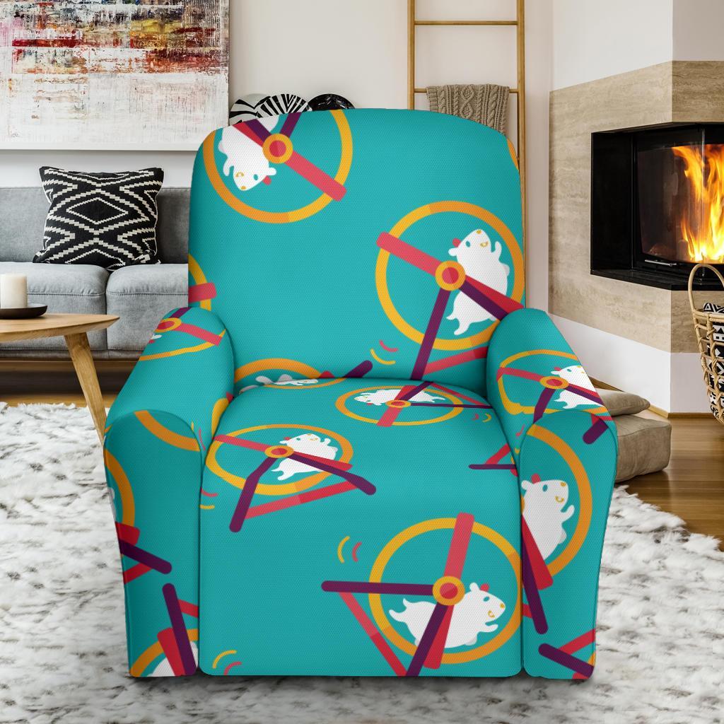 Hamster Pattern Print Recliner Cover-grizzshop