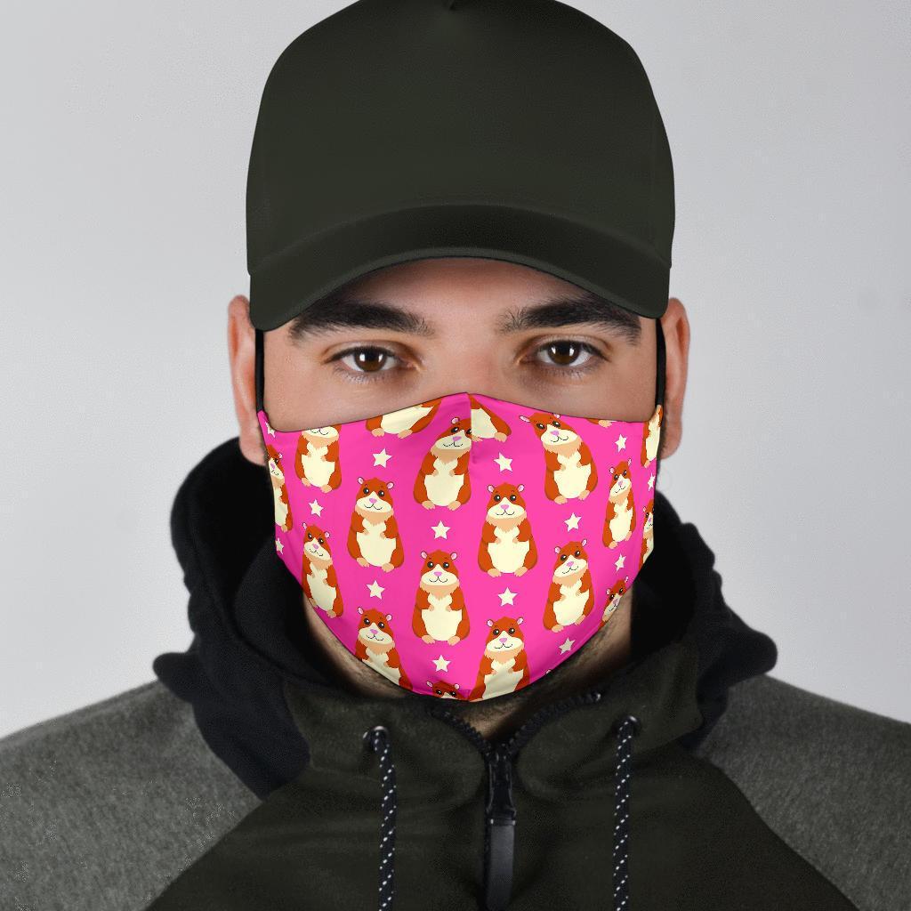 Hamster Print Pattern Face Mask-grizzshop