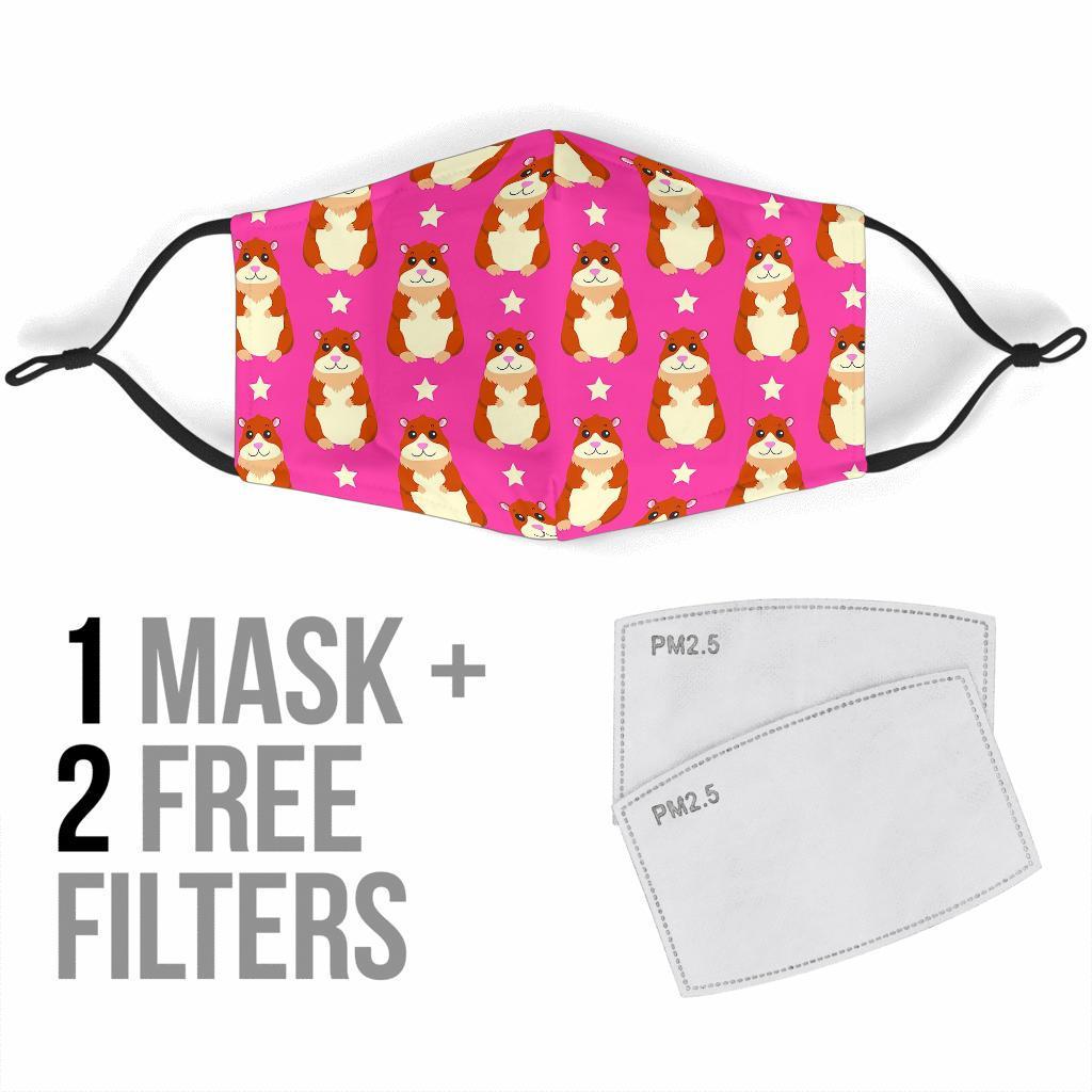 Hamster Print Pattern Face Mask-grizzshop