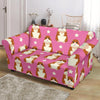 Hamster Print Pattern Loveseat Cover-grizzshop