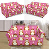 Hamster Print Pattern Loveseat Cover-grizzshop