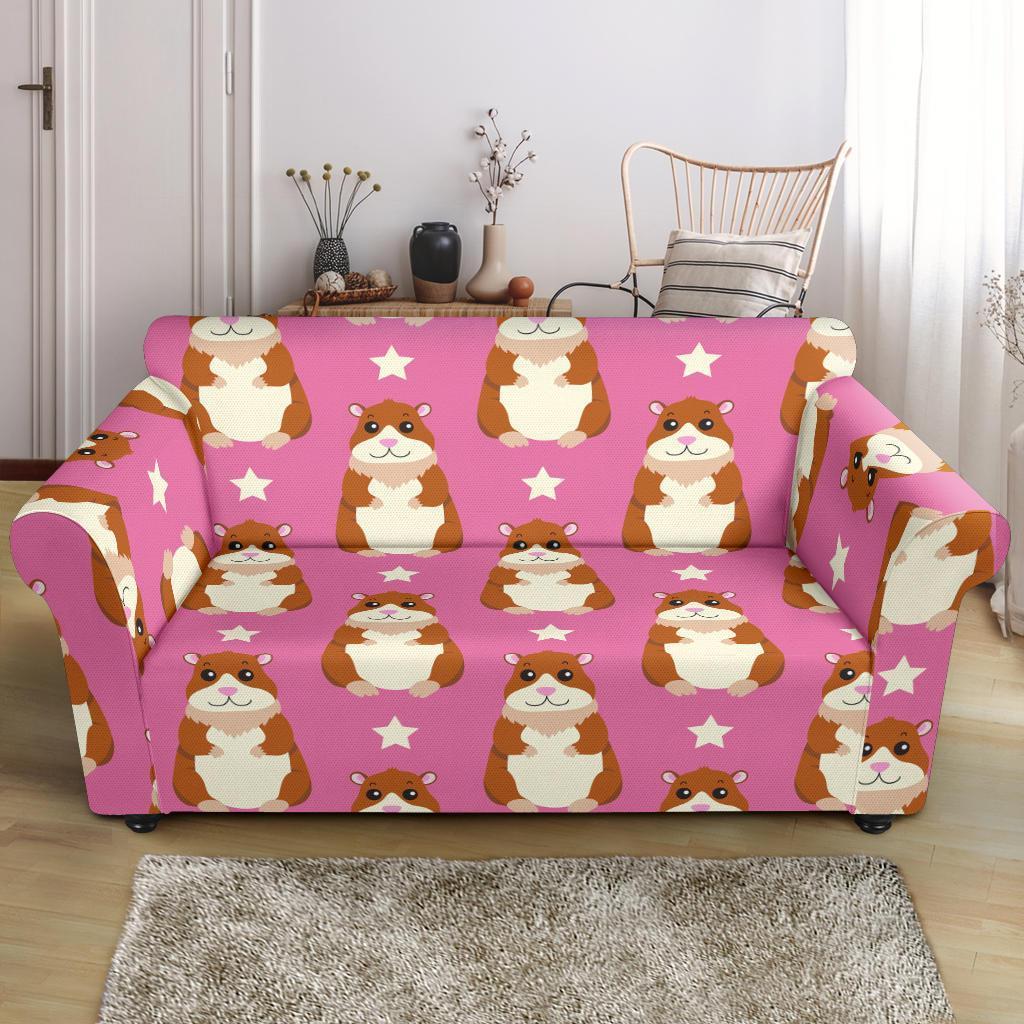 Hamster Print Pattern Loveseat Cover-grizzshop