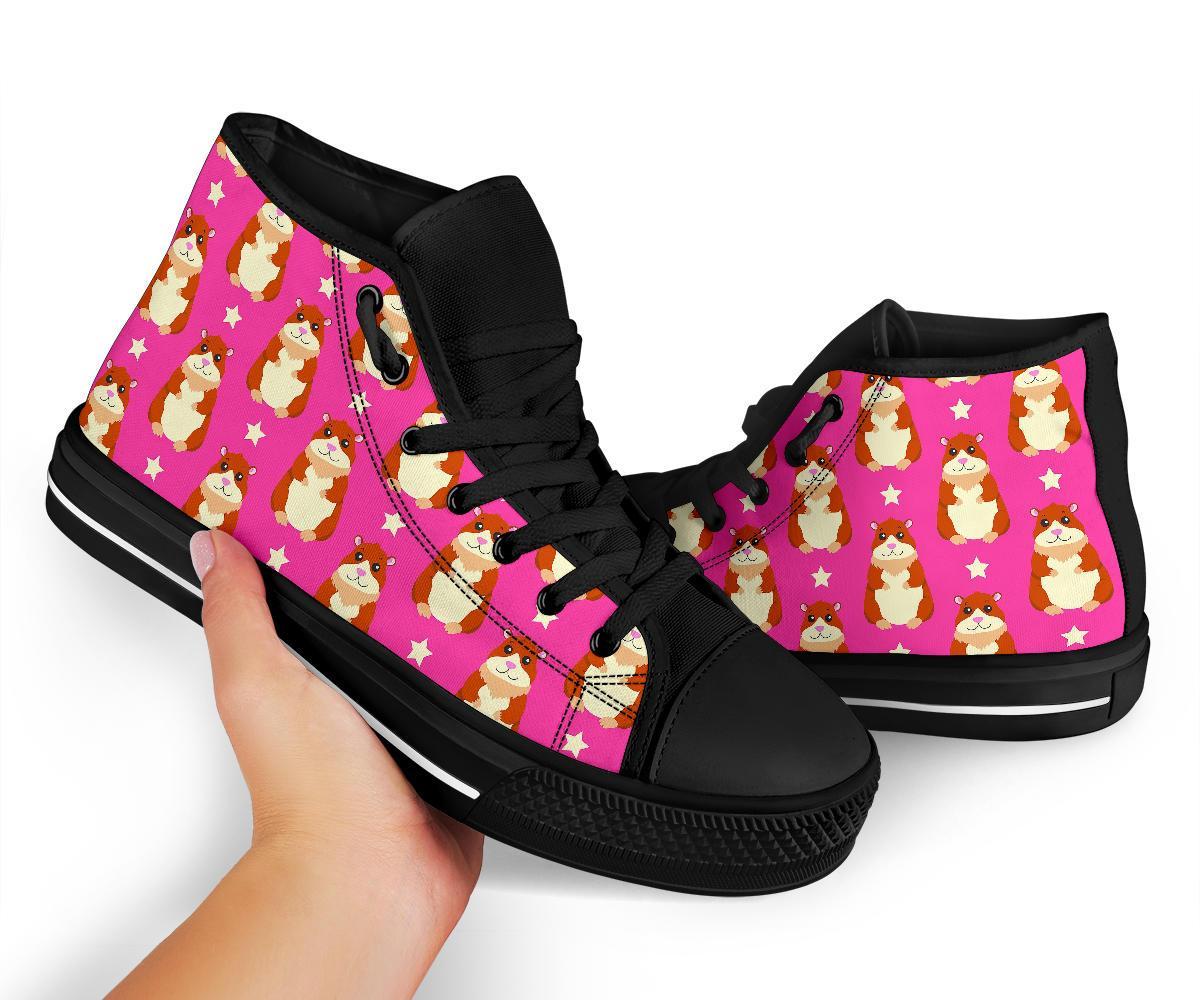 Hamster Print Pattern Men Women's High Top Shoes-grizzshop