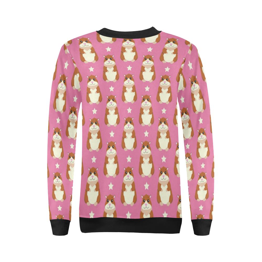 Hamster Print Pattern Women Crewneck Sweatshirt-grizzshop