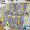 Hamster Sunflower Pattern Print Blanket-grizzshop