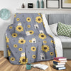 Hamster Sunflower Pattern Print Blanket-grizzshop