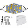 Hamster Sunflower Pattern Print Face Mask-grizzshop