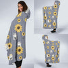 Hamster Sunflower Pattern Print Hooded Blanket-grizzshop