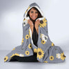 Hamster Sunflower Pattern Print Hooded Blanket-grizzshop