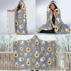 Hamster Sunflower Pattern Print Hooded Blanket-grizzshop