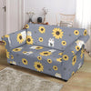 Hamster Sunflower Pattern Print Loveseat Cover-grizzshop