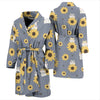 Hamster Sunflower Pattern Print Men Long Robe-grizzshop