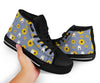 Hamster Sunflower Pattern Print Men Women's High Top Shoes-grizzshop