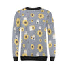 Hamster Sunflower Pattern Print Women Crewneck Sweatshirt-grizzshop