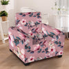 Hand Drawn Hibiscus Print Armchair Cover-grizzshop