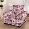 Hand Drawn Hibiscus Print Armchair Cover-grizzshop