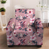 Hand Drawn Hibiscus Print Armchair Cover-grizzshop