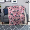 Hand Drawn Hibiscus Print Blanket-grizzshop