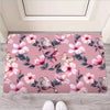 Hand Drawn Hibiscus Print Door Mat-grizzshop