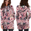 Hand Drawn Hibiscus Print Hoodie Dress-grizzshop