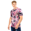 Hand Drawn Hibiscus Print Men T Shirt-grizzshop