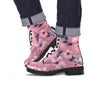 Hand Drawn Hibiscus Print Men's Boots-grizzshop