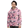 Hand Drawn Hibiscus Print Men's Hoodie-grizzshop