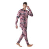 Hand Drawn Hibiscus Print Men's Pajamas-grizzshop