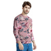 Hand Drawn Hibiscus Print Men's Sweatshirt-grizzshop