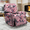 Hand Drawn Hibiscus Print Recliner Cover-grizzshop