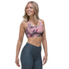 Hand Drawn Hibiscus Print Sports Bra-grizzshop