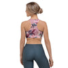 Hand Drawn Hibiscus Print Sports Bra-grizzshop