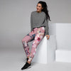 Hand Drawn Hibiscus Print Women's Joggers-grizzshop