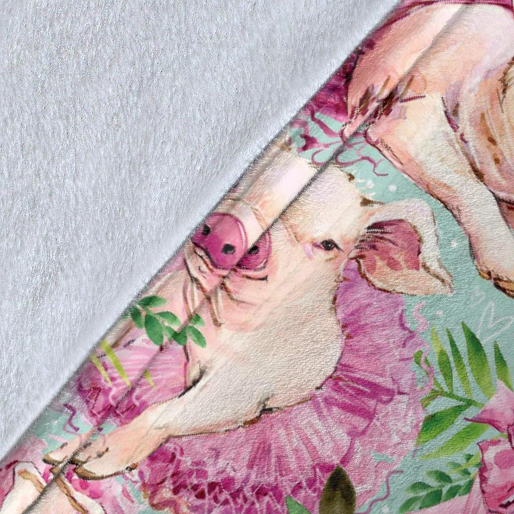 Hand Drawn Pig Pattern Print Blanket-grizzshop