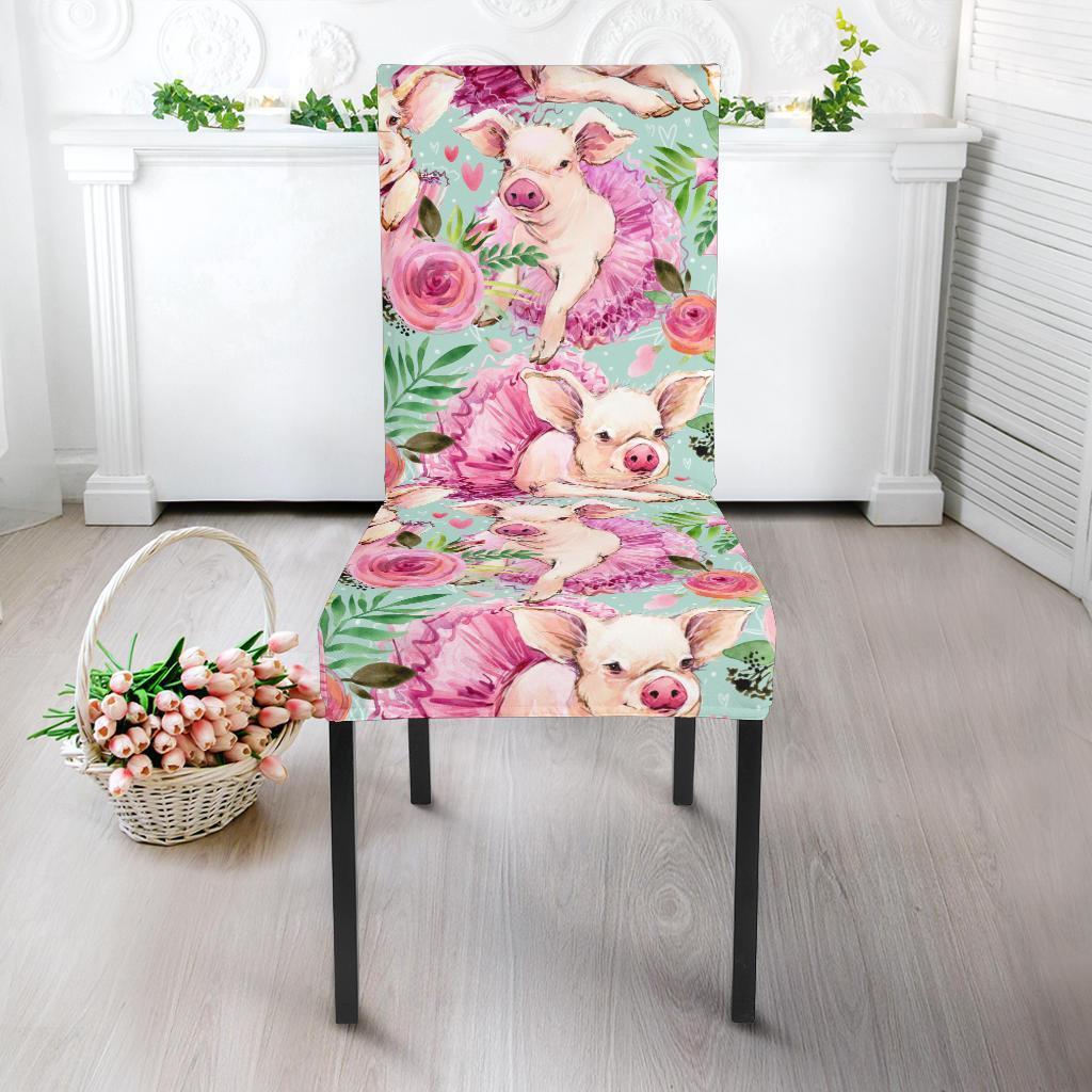 Hand Drawn Pig Pattern Print Chair Cover-grizzshop