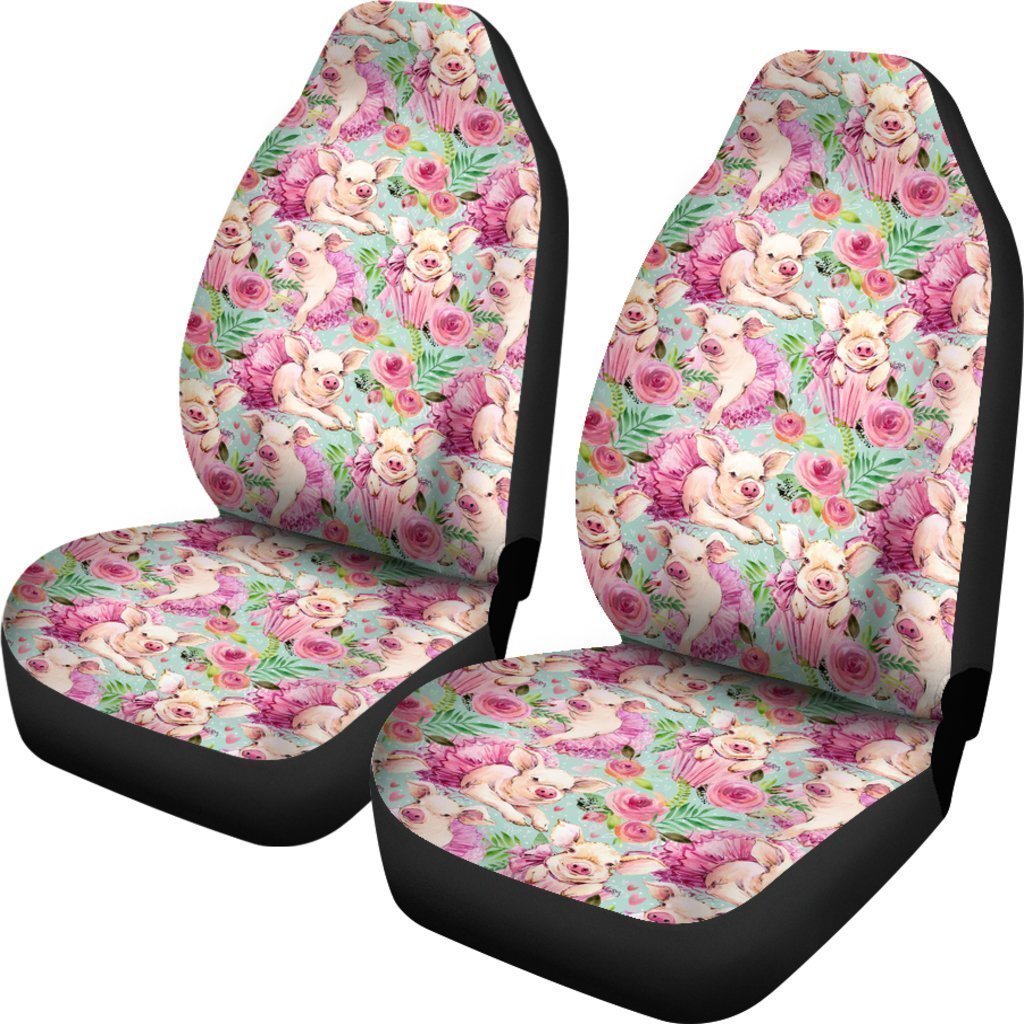 Hand Drawn Pig Pattern Print Universal Fit Car Seat Cover-grizzshop