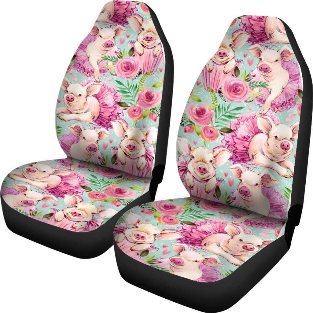 Hand Drawn Pig Pattern Print Universal Fit Car Seat Cover-grizzshop