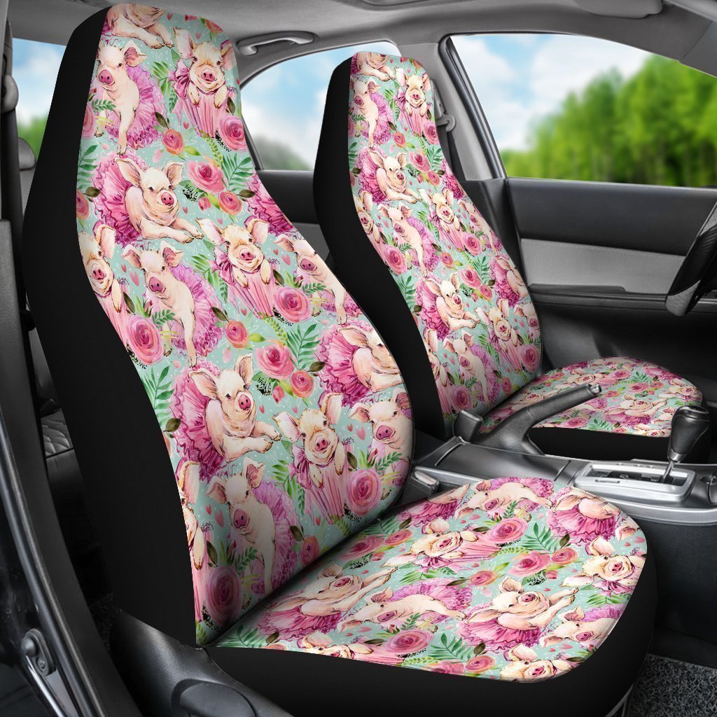 Hand Drawn Pig Pattern Print Universal Fit Car Seat Cover-grizzshop