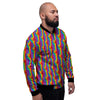 Hand Sign Gay Pride Print Pattern Men's Bomber Jacket-grizzshop